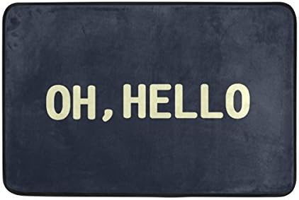 Ciuaole Entrance Doormat Oh Hello Door Mat Outdoor Indoor Cotton interlayer Polyester Fabric Top