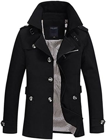 Also Easy Trench Coat Mens Jacket 5XL Autumn Long Coat Mens OverCoat Slim fit Clothing Windbreaker Male Black 5XL