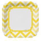 Chevron Yellow - Dinner Plates (8 count)