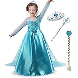 Snow Queen Girls Party Dress Costume with