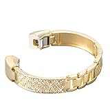 bayite Metal Bands Compatible Fitbit Alta and Alta HR, Jewelry Bangle Adjustable Bracelet with Rhinestone