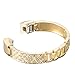 bayite Metal Bands Compatible with Fitbit Alta and Alta HR, Jewelry Bangle Adjustable Bracelet with Rhinestone? (Gold, 5.5