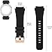 Midenso Bands for Samsung Gear S3 Frontier/Classic Watch Silicone Bracelet Rose Gold Buckle, Sports Silicone Band Strap Replacement Wristband for Samsung Gear S3 Frontier / S3 Classic (Black-RGB)