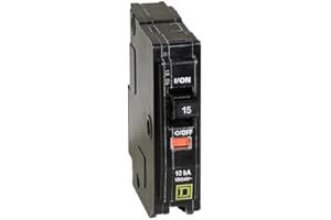 Schneider Electric - Square D, Miniature Circuit Breaker, QO, 15A, 1 Pole, 120/240VAC, 10kA, Plug-in Mounting Connection, HAC