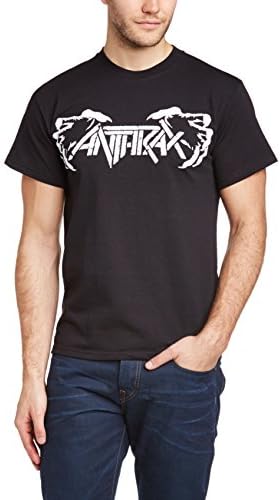 Anthrax Men Death Hands Short Sleeve T-shirt, Black, Small