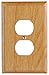 Leviton 89203-OAK 1-Gang Duplex Outlet Wallplate, Light Oak