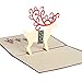 Christmas Cards 3D Pop Up Handmade Holiday Greeting Cards - 6 Cards & Envelopes