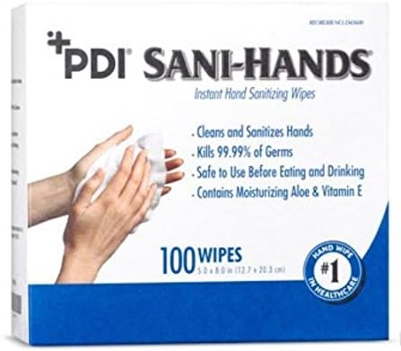 Sammons Presron Sani-Hands Antimicrobial Alcohol Gel Hand Wipes INDV PACK, 8"X 5.3"100 Each / box