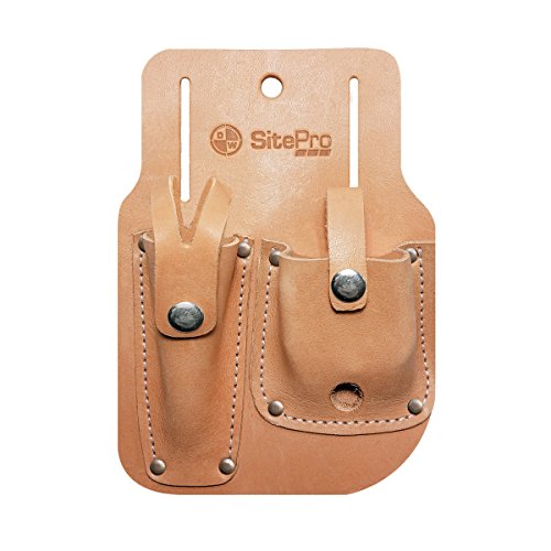 SitePro 10218G Gammon Reel and Plumb Bob Leather Sheath
