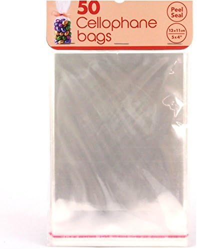 5" x 4" Peel & Seal Clear Cellophane Cello Display Bags Lollipops Cake Sweets Party