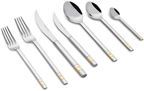 Karaca Elegance New Elmas Gold 84 Parca Kutulu Catal Kasik Bicak Takimi Amazon Com Tr