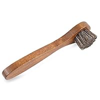 Hejia Household Horse Mane Cleaning Brush Portable Soft Wooden Brush with Long Handle for Shoes Sneaker Clothes