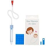 Baby Nasal Aspirator, Hospital Grade Infant Snot Sucker for Newbow&Toddler, Non-toxic, Cleanable(Comes with 24 Replacement Hygiene Filters)