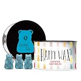 Happy Wax Coastal Tide Soy Wax Melts - Bear Shapes Perfect for Mixing Melts in Your Scented Wax Warmer - 3.6 oz Tin - 100 Hours Burn Time in Every Tin!