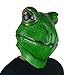 LarpGears Novelty Halloween Costume Frog Latex Mask Animal Mask Adult Size Green