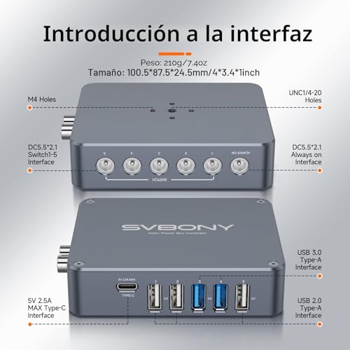 Svbony SV241 telescopio administración Caja de energía para adultos, accesorio para telescopio, USB 3.0 + CC fotografía astronómica adaptador de controlador, para fotografía de cielo profundo