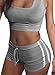 Tuesdays2 Womens Sexy Sports Yoga Crop Tank Top and Shorts 2 Piece Set