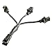 4 Pack of 3 Way Spliiter Quick Connects for EL Wire with Heat Shrink Reinforced Connections