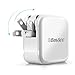 BasAcc 4.8A/24W 2-Port USB Rapid Travel Wall Charger W/ Smart Sense IC (Highest Output) for iPhone 7 Plus/6S Plus, iPad, Galaxy S7 Edge/S7, Nintendo Switch, More Apple and Android Devices, White