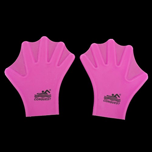 image for Prettyia 2 Pairs Water Gear Silicone Force Web Gloves Swimming Hand Aq