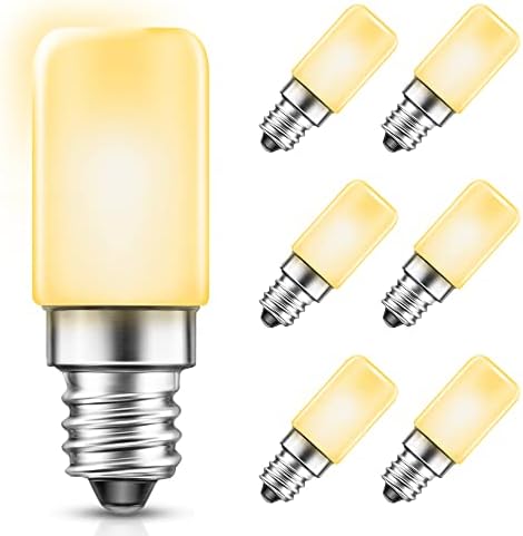 LOHAS LED C7 S6 Night Light Bulbs - 6 Pack Mini Candelabra E12 Base, 1.5W Warm White 3000K