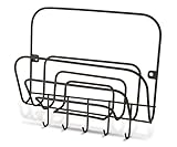 Perfect Life Ideas Key Holder Mail Rack Wall Mount Letter Organizer with Hooks - Sorts, Holds, Organizes Letters, Bills, Memos, Reminders. Hang Car, Auto, House, Key Rings - Includes Mounting Hardware