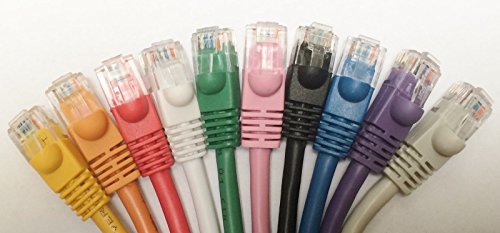 2ft CAT6 patch cables Molded Plugs 10-Pack (Assorted)