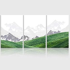 signwin 3 Piece Canvas Wall Art Green Landscape...