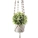 Macrame Plant Hangers Hanging Planters - Handmade 100 Percent Cotton Rope - 50 Inches Long 4 Legs - for Outdoor Indoor - for Pots Up To 10 Inches Diameter - Plant and Pot Not Included