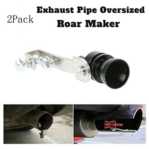 Weite 2-Pack Universal Car Tailpipe Turbo Sound Whistle | Exhaust Muffler Pipe Whistle Blow Off Valve BOV Simulator | Automotive Replacement Exhaust Mufflers Sound Maker Tip (S)