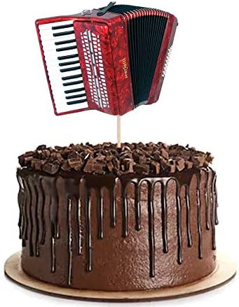 Ak Giftshop Lot De 14 Pics A Gateau En Accordeon Sur Le Theme Des Instruments De Musique Pour Fete Et Nourriture Figurines Pour Gateaux Patisserie Cuisine Et Maison