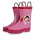 Nickelodeon Kids Girls' Dora the Explorer Character Printed Waterproof Easy-On Rubber Rain Boots (Toddler/Little Kids) 