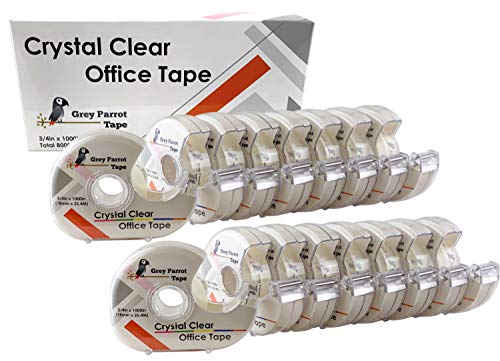 GreyParrot Tape Office Tape Clear Refill Rolls + Dispenser(16 Pack), (3/4" x 1000in / Pack). for Craft Jobs, Gift Wrapping, Clear(Transparent) Glossy Finish, Refillable - Thumbnail 3