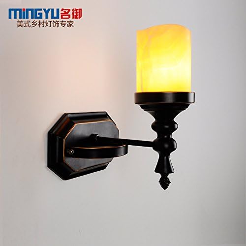 DYBLING Artistic Creative Personalized Balcony Led Modern Minimalist Village Simple Iron Light Marble Three Head Outdoor Indoor Wall Lights Lamp