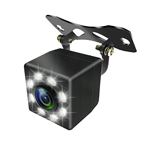 Backup Camera 12v-24V Bus Truck Trailer Reversing Rear View Camera for Trucks with Back Safety Parking Assist Line 8LED Night Vision Lights Wide-Angle 170 Degrees with 49ft Cable