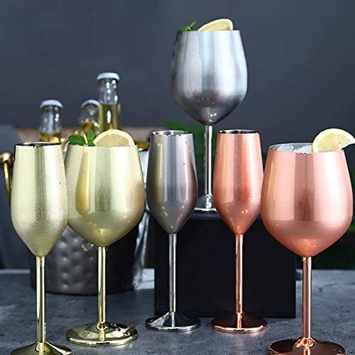 Belind Edelstahl Rotweinglas Metall Champagnerglas unzerbrechlich Cocktailglas Weißweinkelch Party Bar Zubehör Saft… – Bild 7