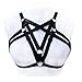 Women Hollow Out Strap Crop Top Harness Bra Elastic Cup-Less Cage Bra (0y73 Black)