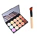 LEORX Face Contour Kit Highlighter Makeup Kit 15 Colour Cream Concealer Palette with Brush