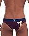 Croota Mens Underwear, Low-Rise Bikini, Brief, Satin Accented Waistband, IS02M Deep Purple