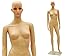 ROXYDISPLAY™ Plastic Full Body Flesh Tone Female Mannequin Turnable Head with Base and Free Wigs (PS-G2)