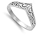CHOOSE YOUR COLOR Sterling Silver Chevron Thumb Ring