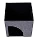 Favorite Soft Portable Opening Cat Play Cube Bed, Grey