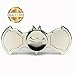 Batman Fidget Spinner. BRASS, Metal, Silver Bat Shaped Fidget Hand Spinner. SOLID, Durable. Stress Reducer & Perfect for ADHD, ADD, Anxiety. 100% Satisfaction Guarantee