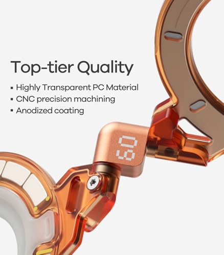 Aulumu G09 Ghost Infinite - Agarre magnético de 360° | Compatible con MagSafe | PC transparente esmerilado | Fijación magnética estable de doble cara | Incluye soporte para teléfono con anillo de