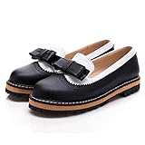 Milesline Candy Color Women's Low Heel Bowknot Oxfords Shoes