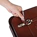 ECOSUSI Women Briefcase Vintage Crossbody Messenger Bag PU Leather Satchel Purse, Coffee