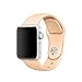Apple Watch Band, Olawear Soft Silicone Replacement Bands for 38mm Apple All Models Series 1 2 Sport & Edition 2016, (38mm Pink Sand)