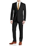 Gino Valentino Men's Modern Fit Two Button Two Piece Linen Suit