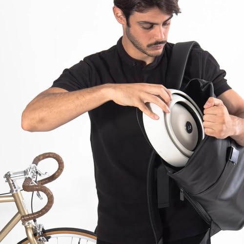 CLOSCA. Folding Bicycle Helmet, Adult Bicycle Helmet with Visor, Certified Bike Helmet and Electric Scooter for Women and Men