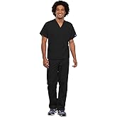Cherokee Unisex Scrub Set for Men & Women, V-Neck Top & Drawstring Cargo Pant, Easy Care & Fade Resistant – CK00044C
